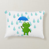 かわいいかわいいカエルと雨 アクセントクッション (裏面)