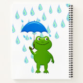 かわいいかわいいカエルと雨 ノートブック (裏面)