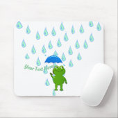 かわいいかわいいカエルと雨 マウスパッド (マウス)