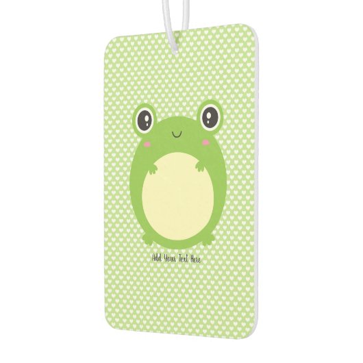 かわいいかわいいカエルパーソナライズされた文字 カーエアーフレッシュナー (左)