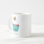 かわいいかわいいカップケーキパーソナライズされたクリスマスマグ コーヒーマグカップ (正面左)