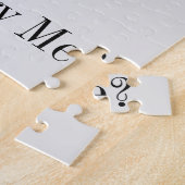 かわいいかわいいカップルの結婚の提案 ジグソーパズル (側面)