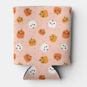 かわいいかわいいカボチャ顔パターン 缶クーラー (正面)