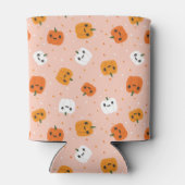 かわいいかわいいカボチャ顔パターン 缶クーラー (裏面)