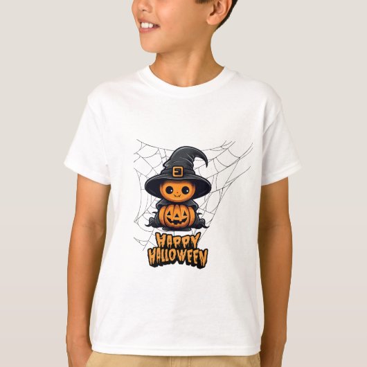 かわいいかわいいカボプキンウィッチハッピーハローウィン Tシャツ (正面)