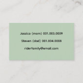 かわいいかわいいカリコキャットイラストレーション 名刺 (裏面)