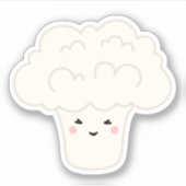 かわいいかわいいカリフラワー漫画の文字シール シール (正面)
