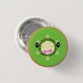 かわいいかわいいキウイ熱帯果実ビーガン食品 缶バッジ (正面&裏面)