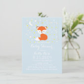 かわいいかわいいキツネスターズウッドランドテーマベビーシャワー 招待状 (スタンド正面)