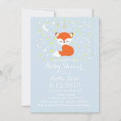 かわいいかわいいキツネスターズウッドランドテーマベビーシャワー 招待状 (正面)