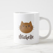 かわいいかわいいキティ猫ラバーモノグラムお洒落 ジャンボコーヒーマグカップ (右)