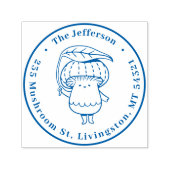 かわいいかわいいキノコ名前をカスタムする差出人住所 セルフインキングスタンプ (デザイン)