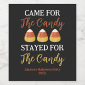 かわいいかわいいキャンディーコーンハローウィンパーティのお願い ワインラベル (シングルラベル)