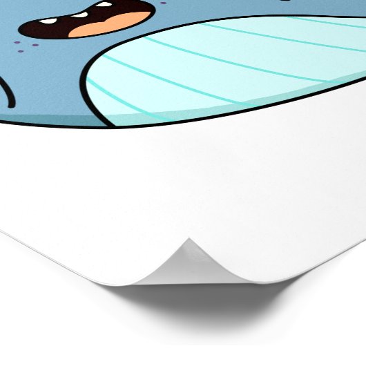 かわいいかわいいクジラ ポスター (角)