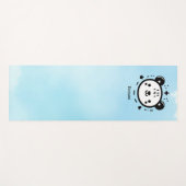 かわいいかわいいクマ顔-かわいいミニマリストラインアート ヨガマット (正面(横))