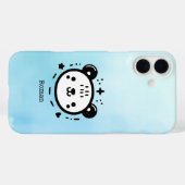 かわいいかわいいクマ顔-かわいいミニマリストラインアート Case-Mate iPhoneケース (裏面 (横))