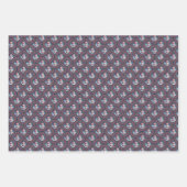 かわいいかわいいクリスマスキツネドットマンダラデコファン ラッピングペーパーシート (正面3)