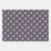 かわいいかわいいクリスマスキツネドットマンダラデコファン ラッピングペーパーシート (正面)