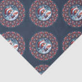 かわいいかわいいクリスマスキツネ水玉模様マンダラ 薄葉紙 (詳細)