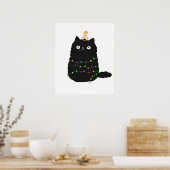 かわいいかわいいクリスマスキャット ポスター (キッチン)