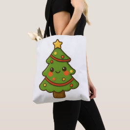 かわいいかわいいクリスマスツリー トートバッグ