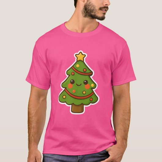 かわいいかわいいクリスマスツリー Tシャツ (正面)