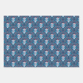 かわいいかわいいクリスマスベアーマンダラアールデコスケール ラッピングペーパーシート (正面3)