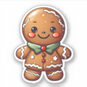 かわいいかわいいクリスマス焼いたジンジャーブレッド シール (正面)