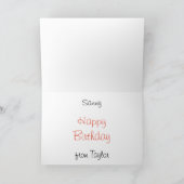 かわいいかわいいグッドラッキーフォーチュンクッキーのラッキーデイ カード (内部)