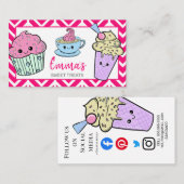 かわいいかわいいケーキ屋喫茶カフェティールーム 名刺 (正面/裏面)