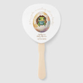 かわいいかわいいゲッコリザードエッグベビーシャワー ハンドファン (正面)