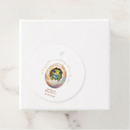 かわいいかわいいゲッコリザードエッグベビーシャワー フェイバータグ