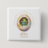 かわいいかわいいゲッコリザードエッグベビーシャワー 缶バッジ (正面)