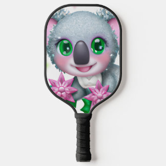 かわいいかわいいコアラクマ花つき ピックルボールラケット