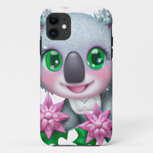 かわいいかわいいコアラクマ花つき iPhone 11 ケース