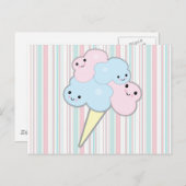 かわいいかわいいコットンキャンディ ポストカード (正面/裏面)