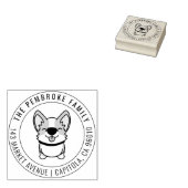 かわいいかわいいコルギファミリーネーム差出人住所 ラバースタンプ (押印)