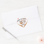 かわいいかわいいコーヒーアンドクリーム ハートシール (封筒)