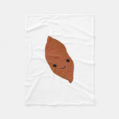 かわいいかわいいサツマイモ フリースブランケット (正面)