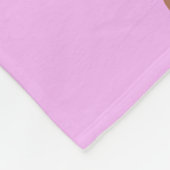 かわいいかわいいサルと花ピンク色の名前 フリースブランケット (角)