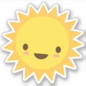 かわいいかわいいサンキャラクター シール (正面)