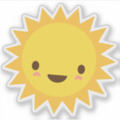 かわいいかわいいサンキャラクター シール (正面)