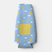 かわいいかわいいサンシャインパーソナライズされたクラウド ボトルクーラー (正面)