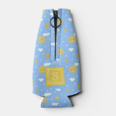 かわいいかわいいサンシャインパーソナライズされたクラウド ボトルクーラー (裏面)