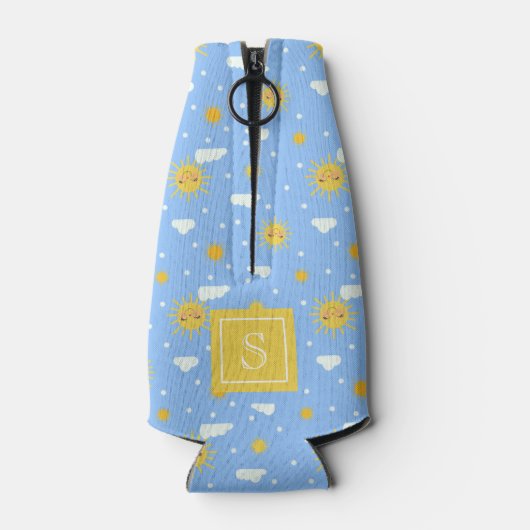 かわいいかわいいサンシャインパーソナライズされたクラウド ボトルクーラー (裏面)