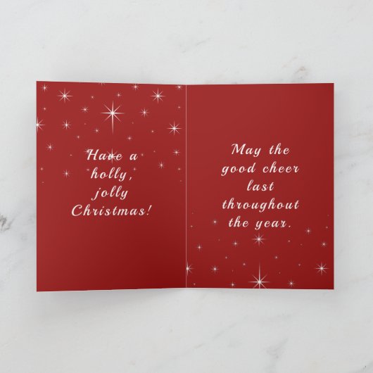 かわいいかわいいサンタテニスボールクリスマスキラキラ赤 カード (内部)