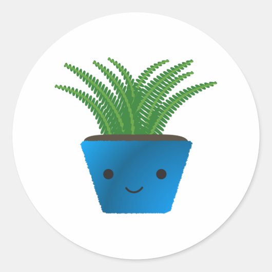 かわいいかわいいシダ ラウンドシール (正面)