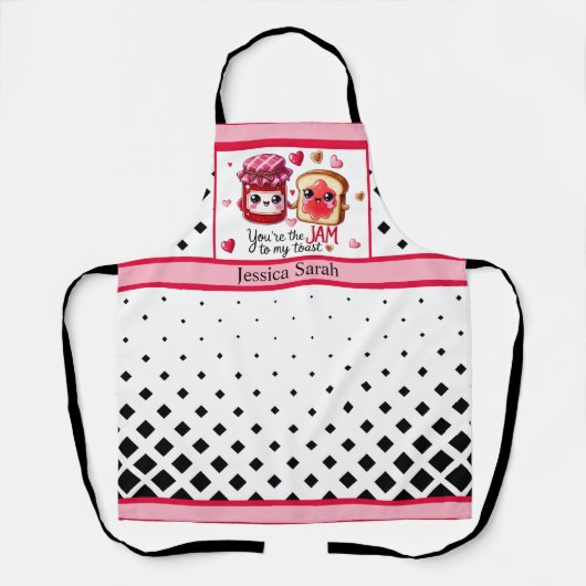 かわいいかわいいジャム&トースト エプロン (正面)