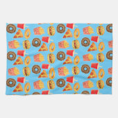 かわいいかわいいジャンクフード キッチンタオル (横)