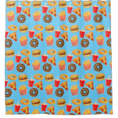 かわいいかわいいジャンクフード シャワーカーテン (正面)